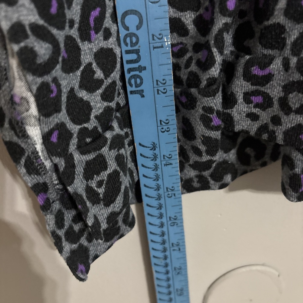 Simply Vera Vera Wang Leopard Print Grey Black Purple Pajamas Sz Lg Night Wear - Picture 6 of 13